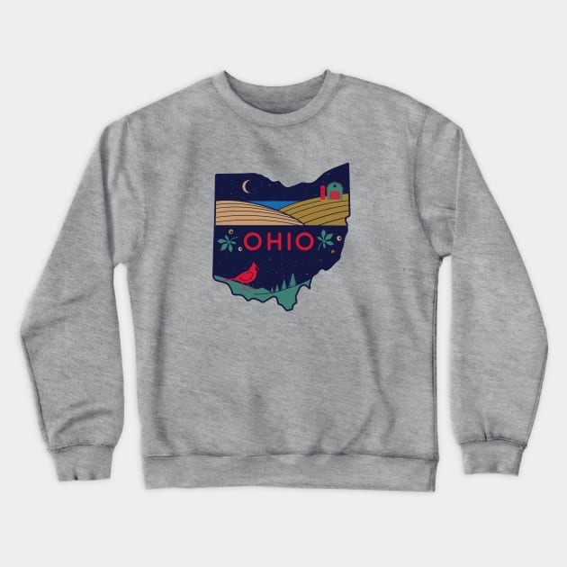 Great State of Ohio nature graphic Crewneck Sweatshirt by luckybengal